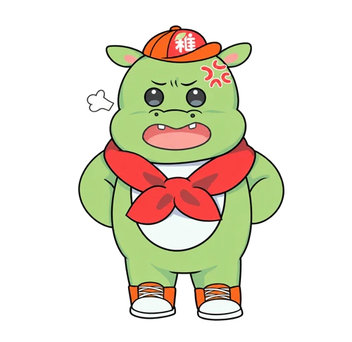 稚学吉祥物：生气，完整等比原色